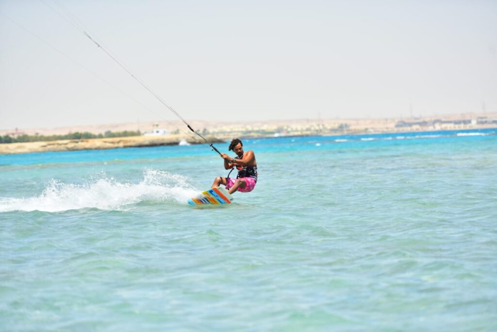 Kitesurfing on the Red Sea in Hurghada Egypt