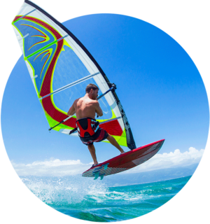 Windsurfing on the Red Sea in Hurghada Egypt