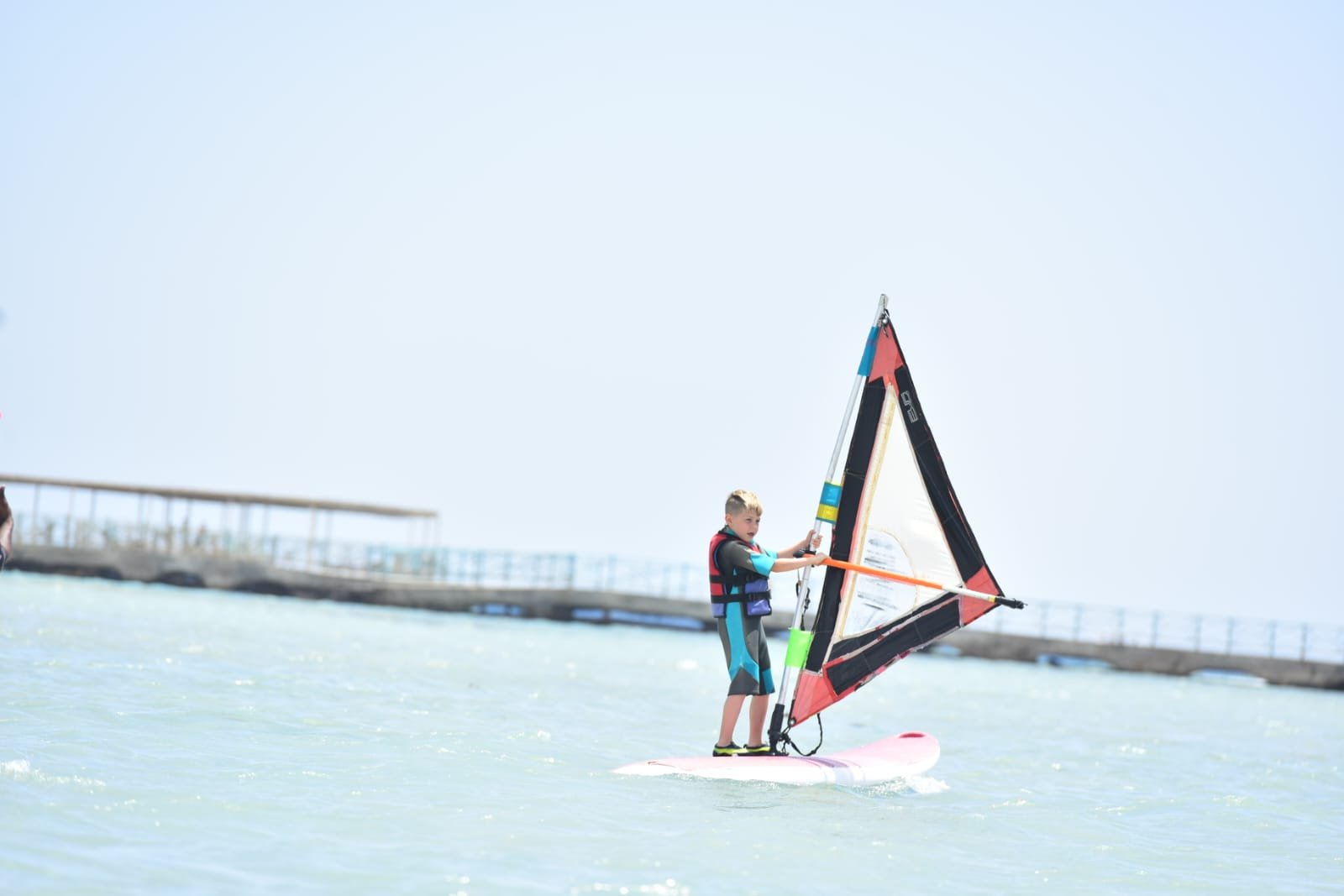 windsurfing lesson flat water Sahl Hashish Egypt